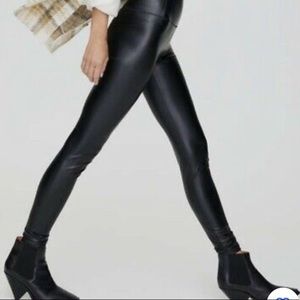 7 for all mankind faux leather leggings